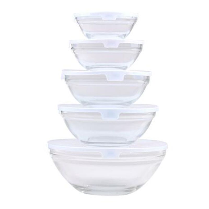 Alpina Glassboller med hvite lokk 5pk
