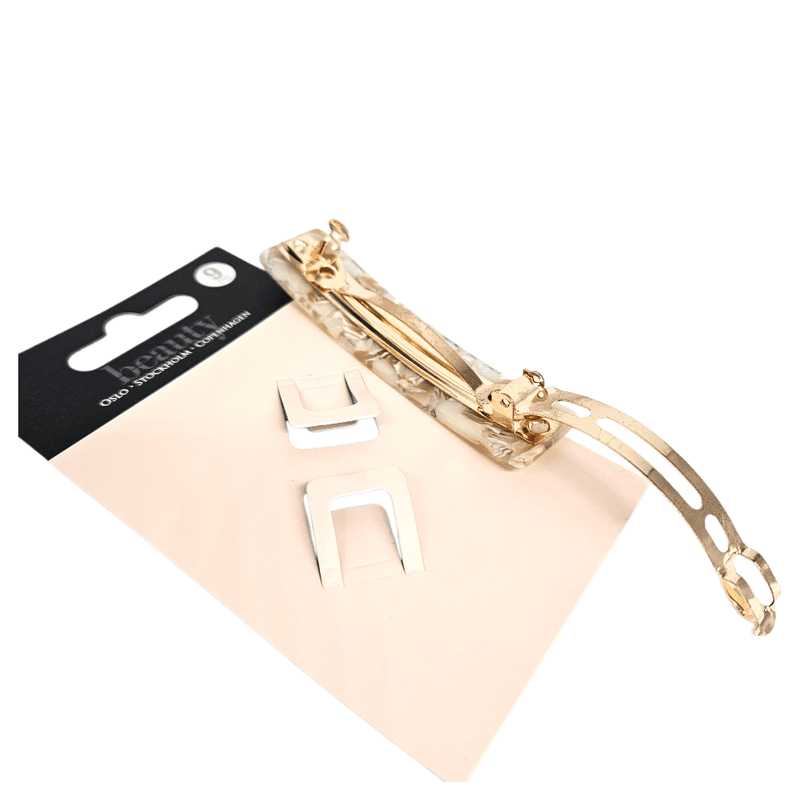 Hair clip with marble design & rose gold | Beauty