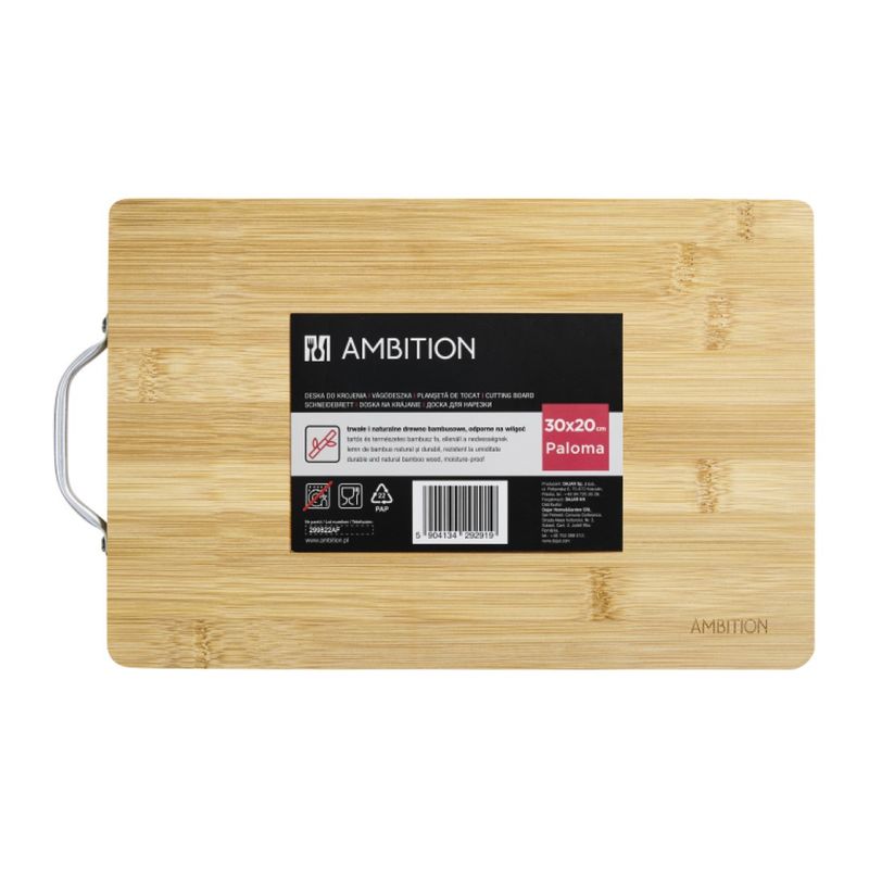 Bambus skjærebrett med håndtak | Ambition 30x20cm
