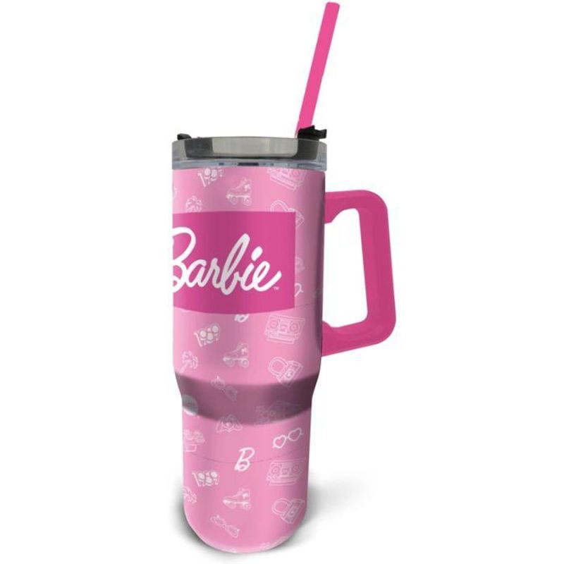 Barbie XL Tumbler Thermocup with straw 940ml