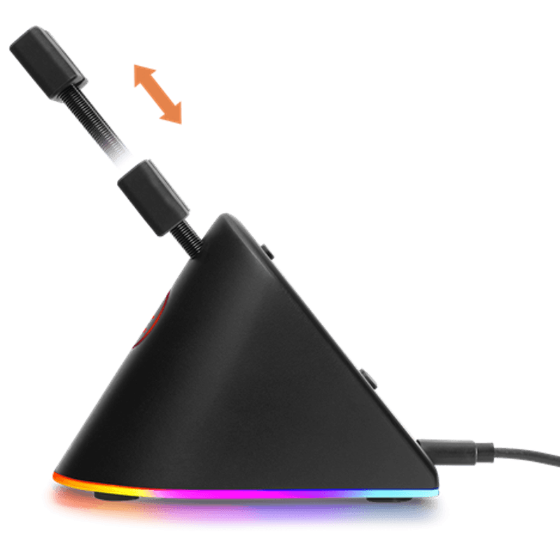 Deltaco Gaming Mouse Bungee RGB LED - Sort