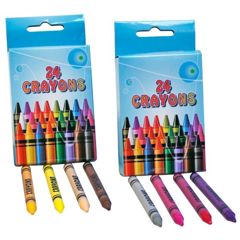 Fargestifter 24pk | Giftfrie voksstifter i klare farger for barn