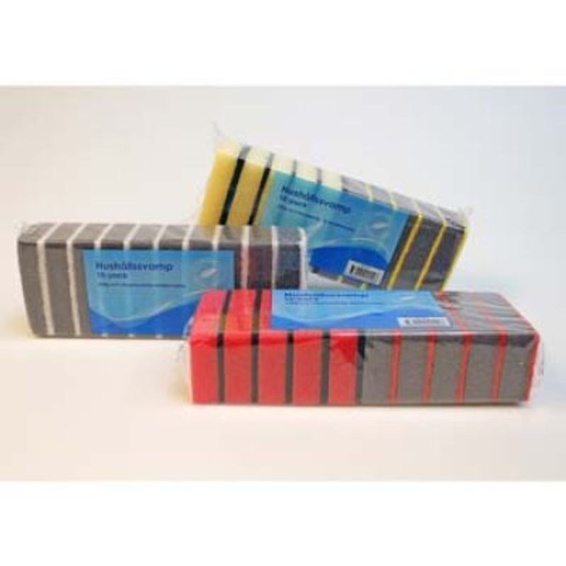 Household - sponge w/scrubbing nylon 10pk
