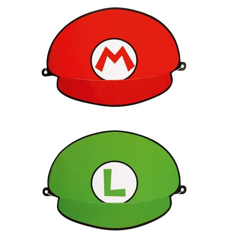 Super Mario Party Hats 8pk