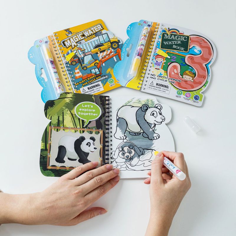 Magic Water Coloring Books 3pk | Reusable & Silver-Free