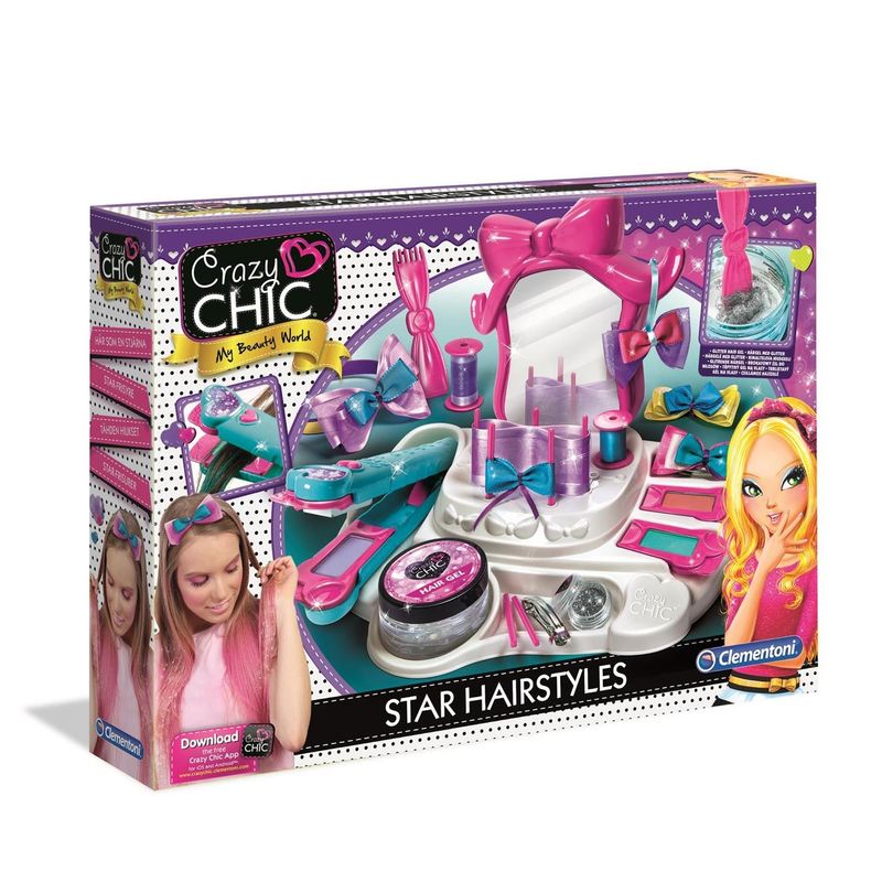 Clementoni Crazy Chic Star Hairstyles - Hair chalk and glitter
