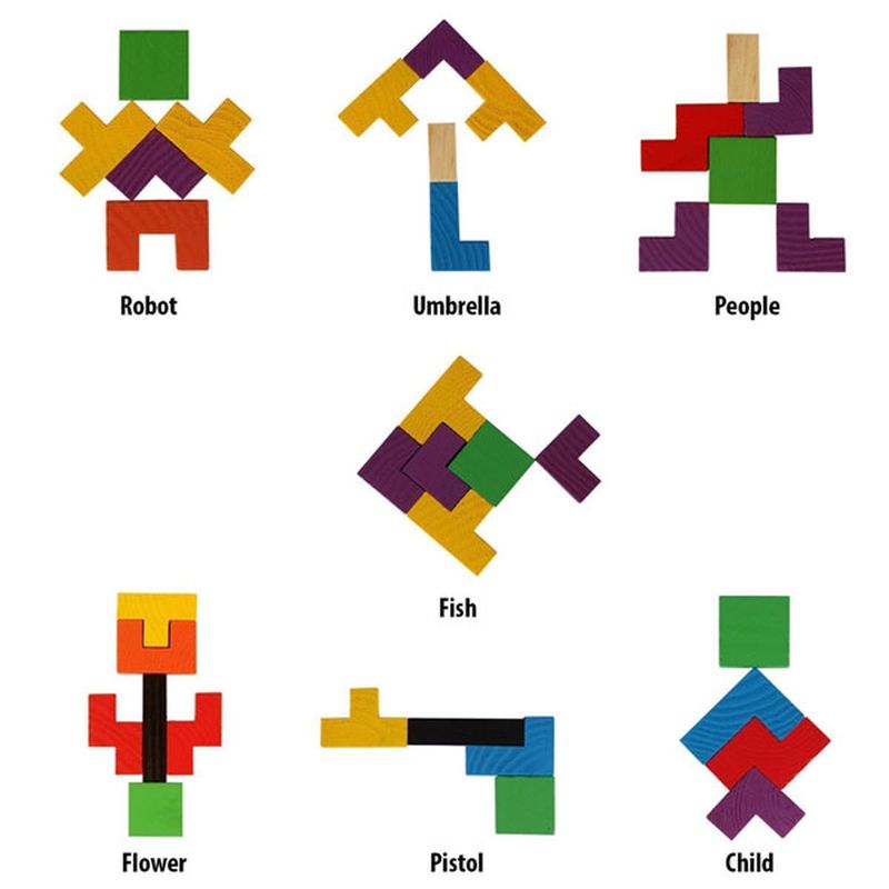 Tetris IQ Puzzle In Wood