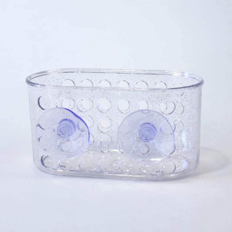 Plastic basket with suction cups | Perfect for shower storage