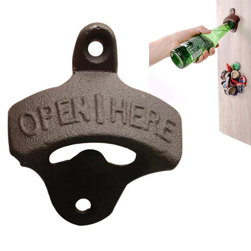Bottle Opener - Wall Mount - Multiple Colors