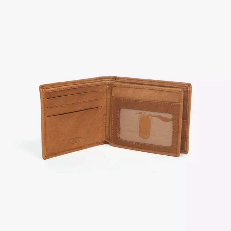 Wallet leather Cognac small