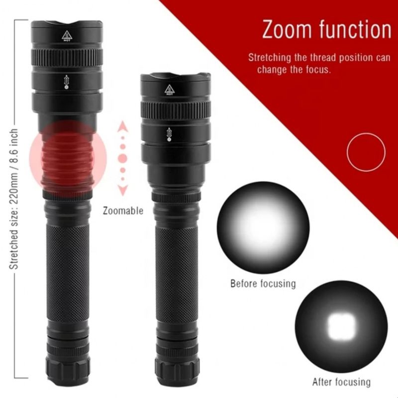 Powerful Flashlight 1800lm with battery and charger