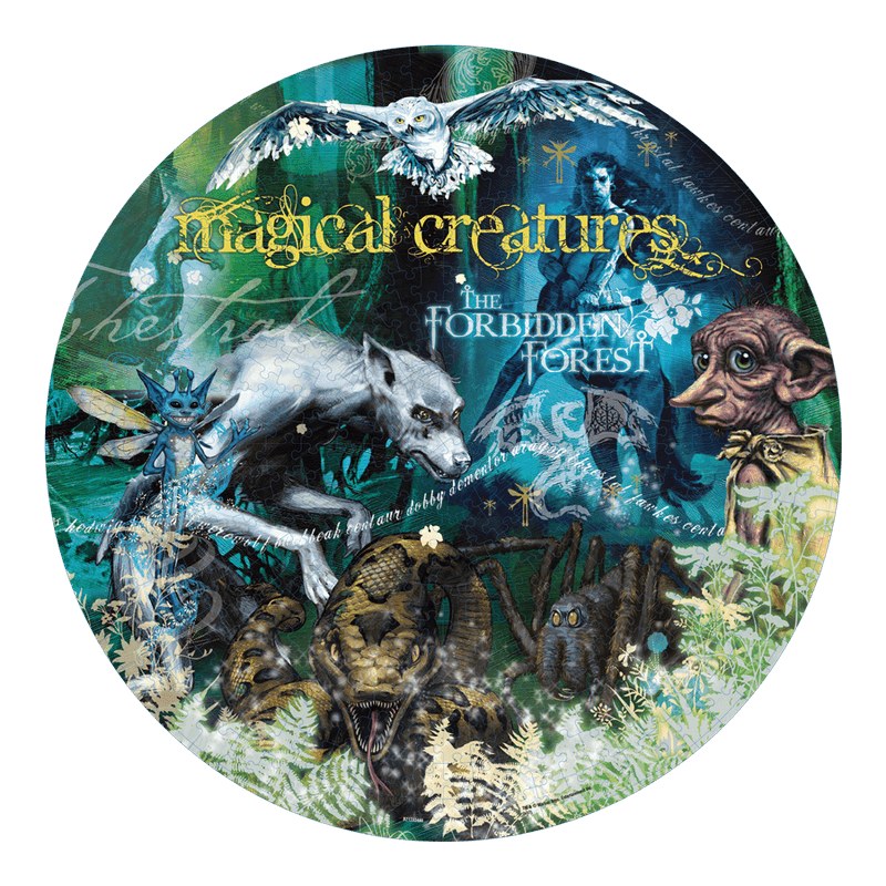 Harry Potter Round Puzzle 500 Pieces | Magical Creatures