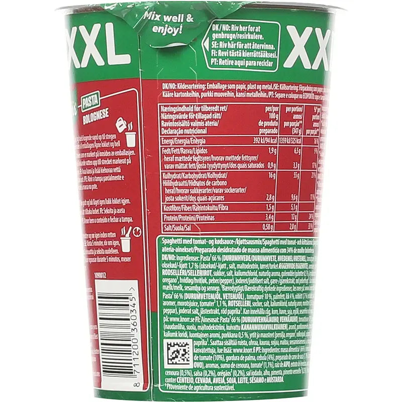 Knorr Snack Pot Bolognese XXL 8x88g | Large pack of quick meals