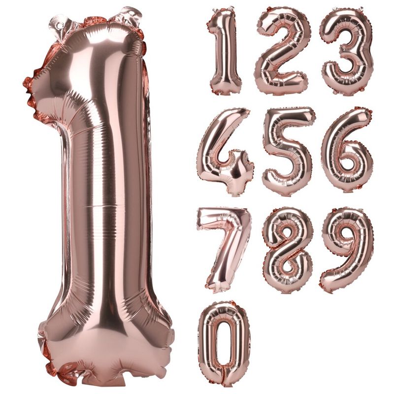 Number Balloons Foil Rose Gold 40cm