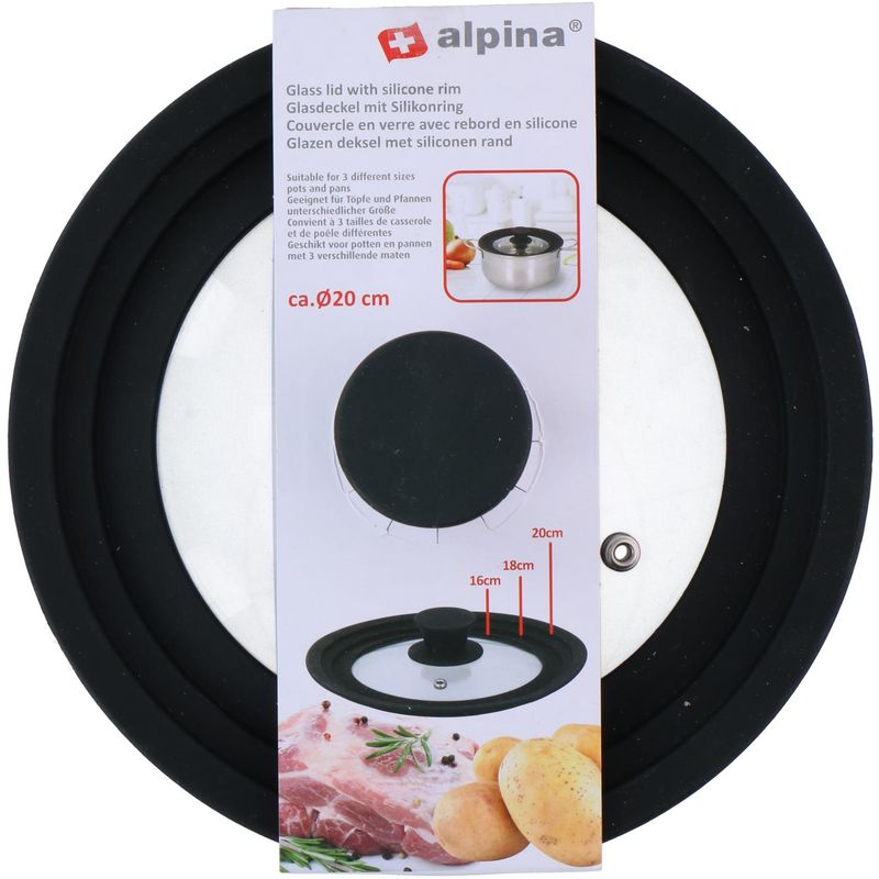 Universal lid for pots Glass & Silicone | Alpina