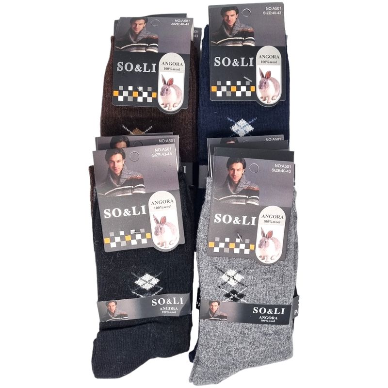 Angora Wool Socks Men 3pairs 40 - 46