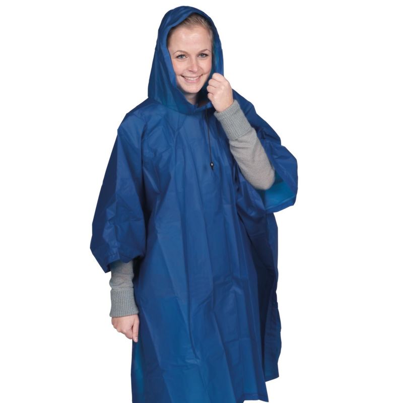 Rain poncho Reusable Blue 130x100cm