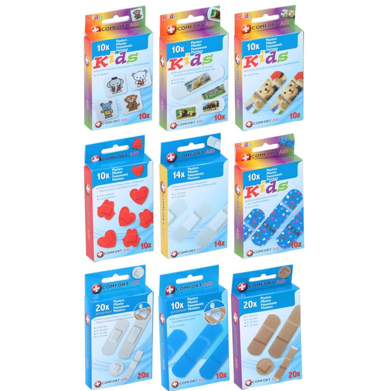 Various Plasters from Comfort Aid | 9assortments 10 - 20pcs