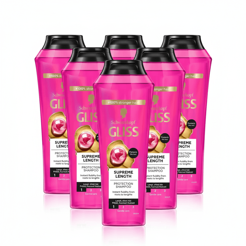 Schwarzkopf Gliss Supreme Length Shampoo 6x250ml | Large package