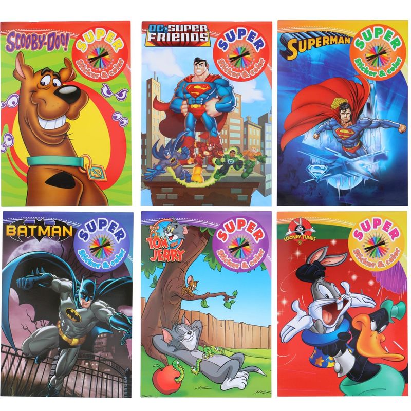 Warner Bros Coloring Book with Stickers 32 pages
