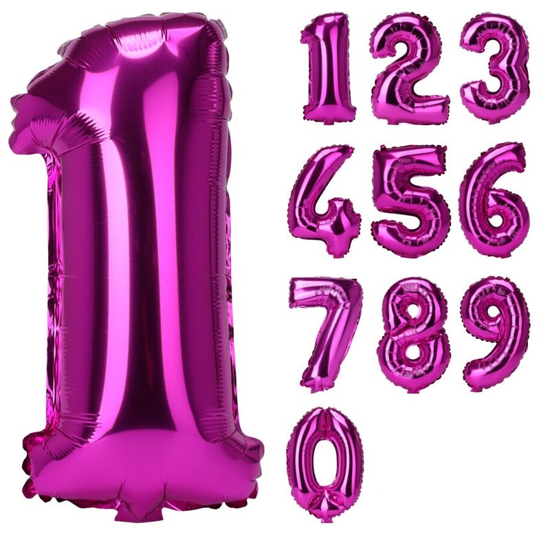 Number Balloons Foil Pink 40cm