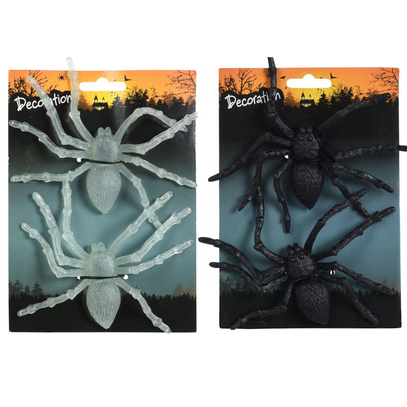 Store Dekorasjons Edderkopper 2pk 13x12cm