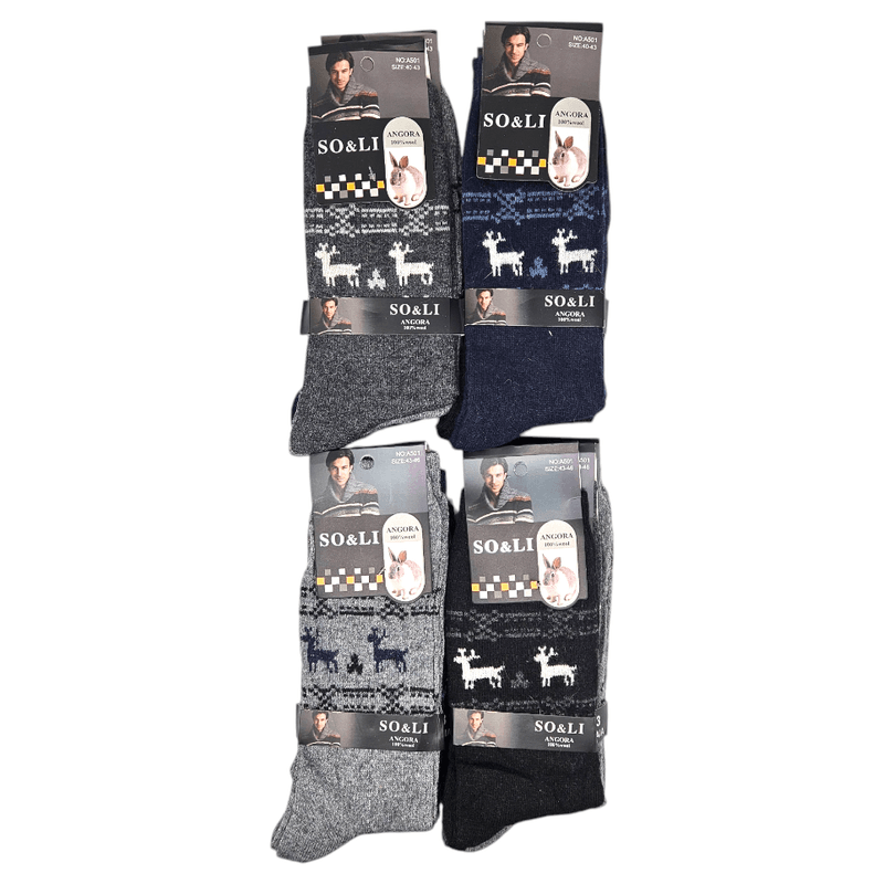 Angora Wool Socks Men 3pairs 40 - 46