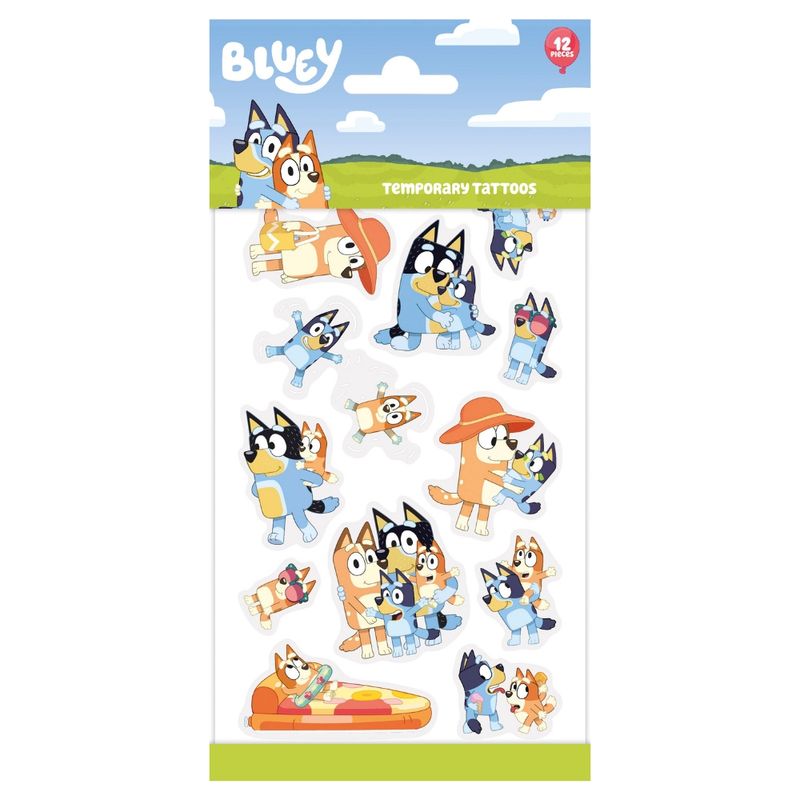 Bluey midlertidig tatoveringer 12 stk