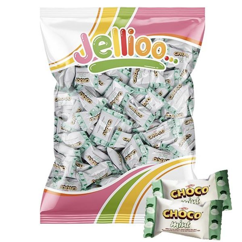 Jellioo Choco Mint Caramels 1kg Large Pack