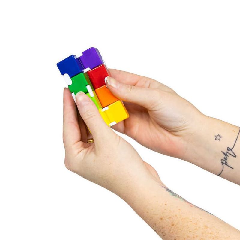 Neon Infinity Cube Fidget - toy for stress and focus