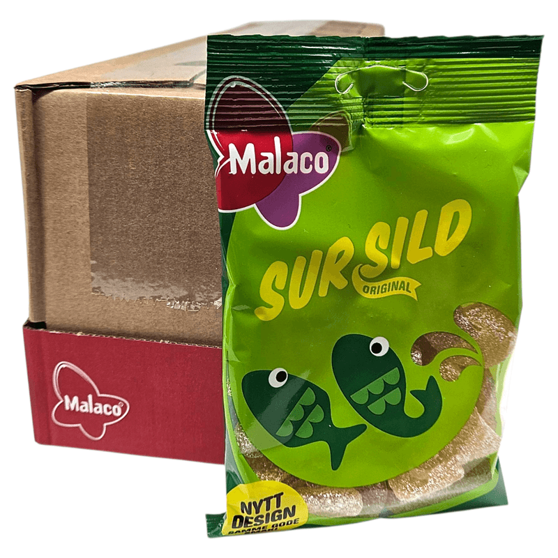 Malaco Sour Herring 16 x 100g | Large pack | Sour candy