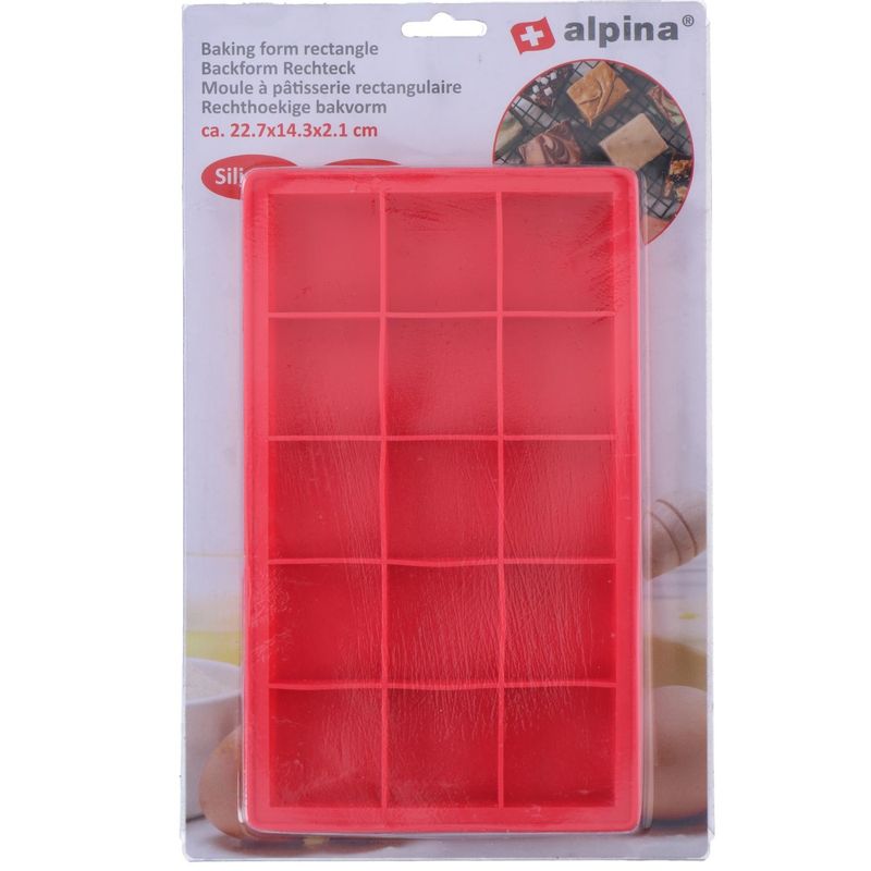 Silicone mold Rectangle from Alpina 14x12x2cm