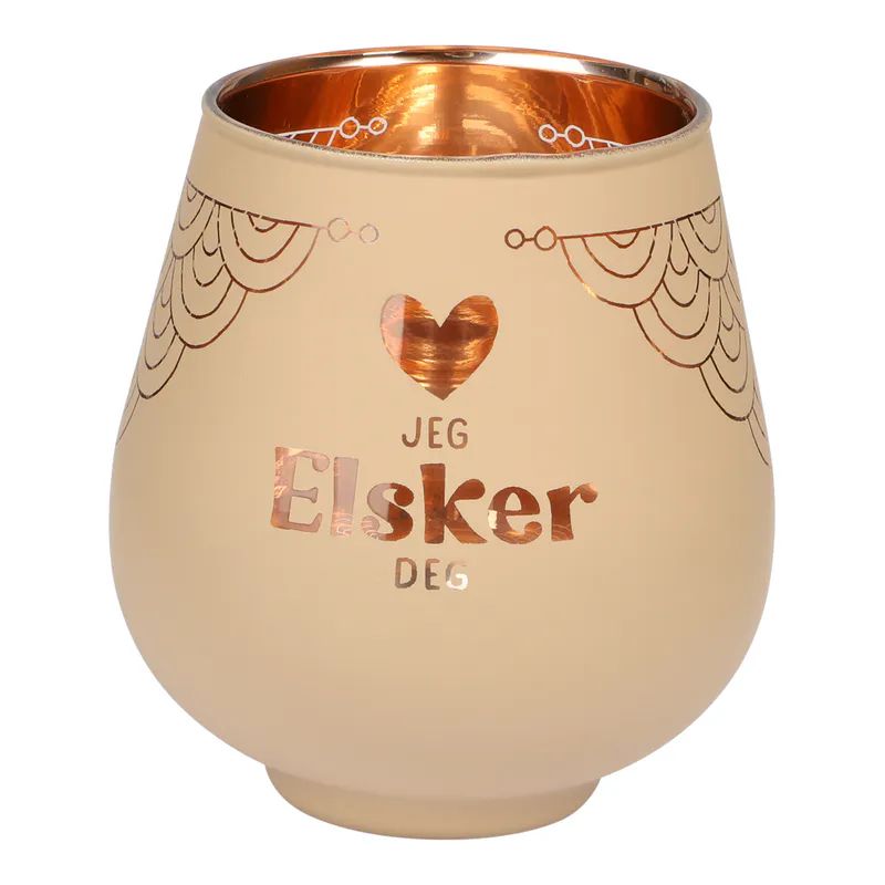 Telysholder - Personlig gave | Ulike tekster | Kobberfarget