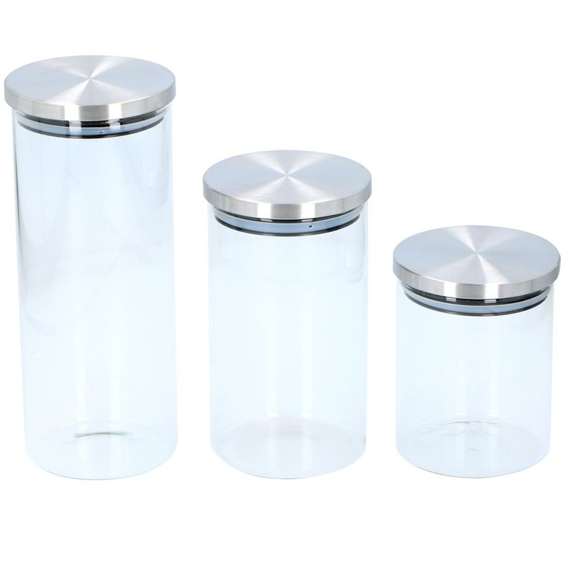 Alpina Glass storage jars 3pk