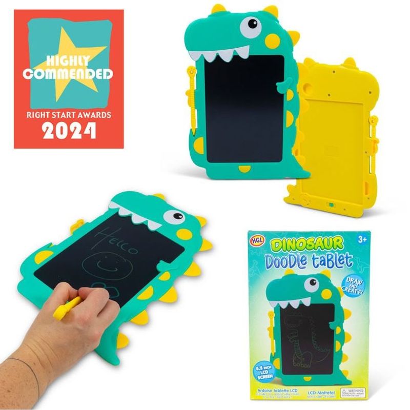 Dinosaur LCD Drawing Board 8.5" | Green | Writing Board