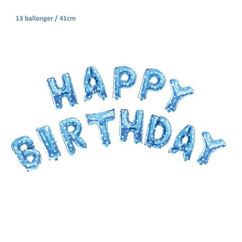 Tinka Foil Balloons Happy Birthday Blue 41cm