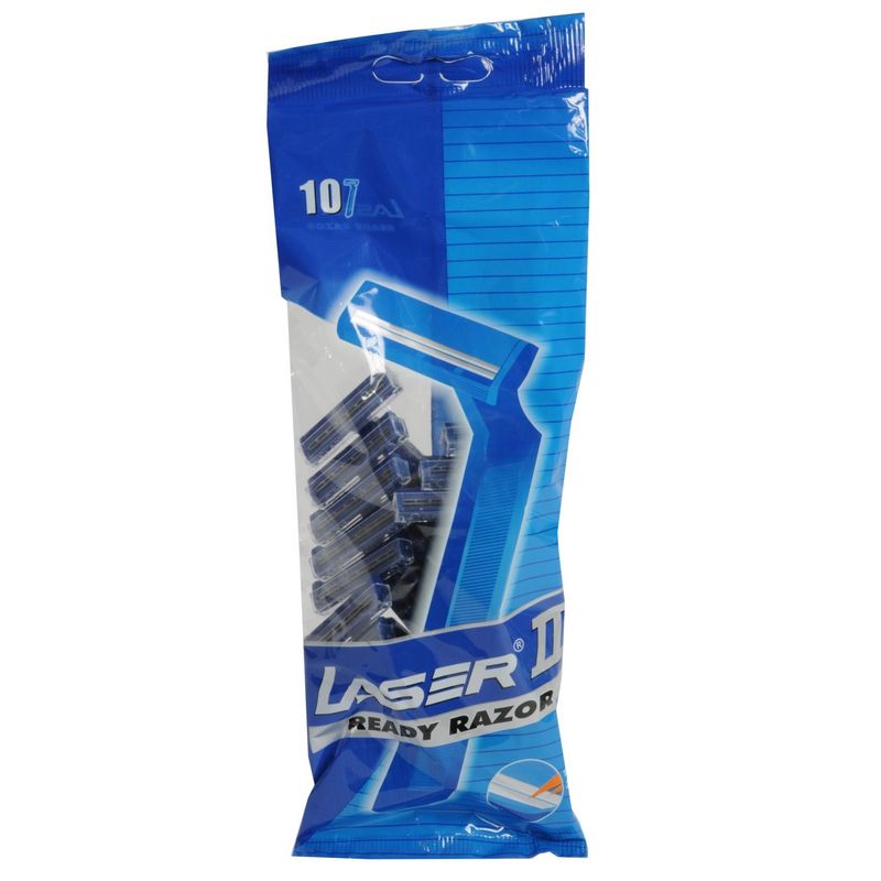 Laser II Disposable 2 - Blade Razor for Men - 10 pcs