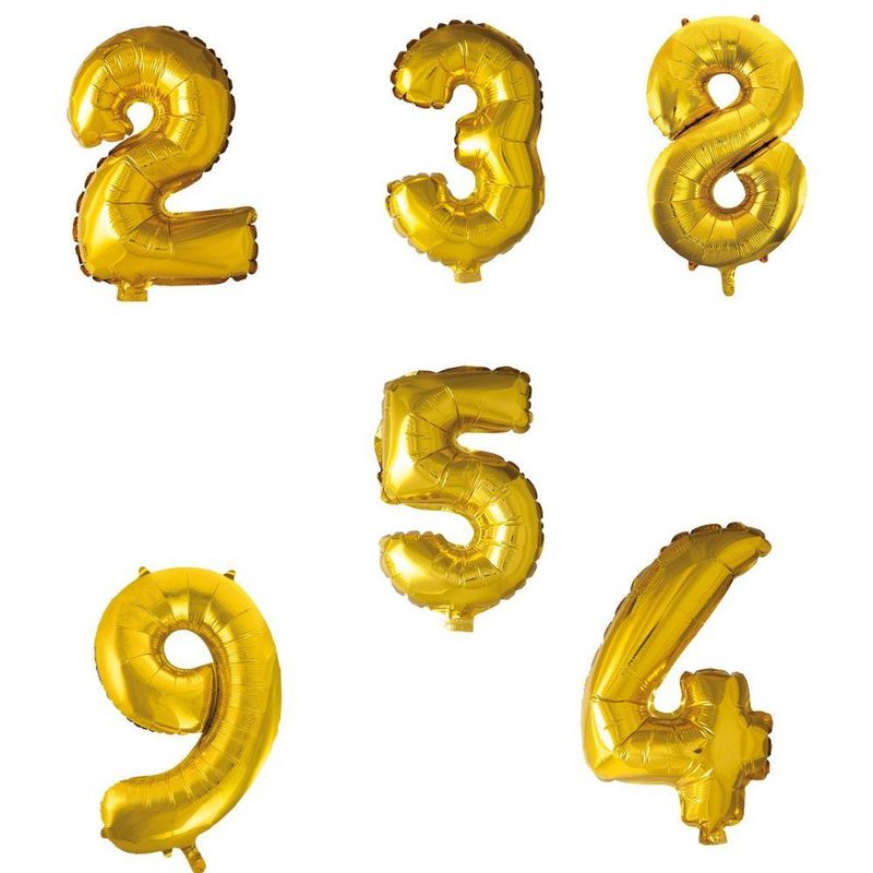 Tinka Foil Tall Balloons Gold 41cm