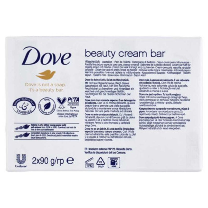 Dove Beauty Cream Bars Original 2x90g | Bar of soap