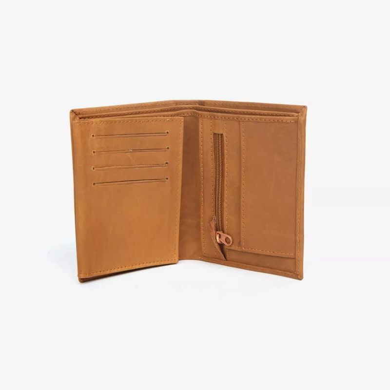 Wallet leather Cognac Medium