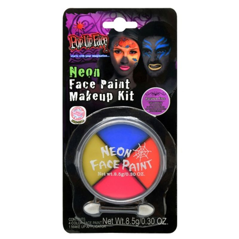 Neon Face Paint Kit | UV - Light | Face Paint for Party