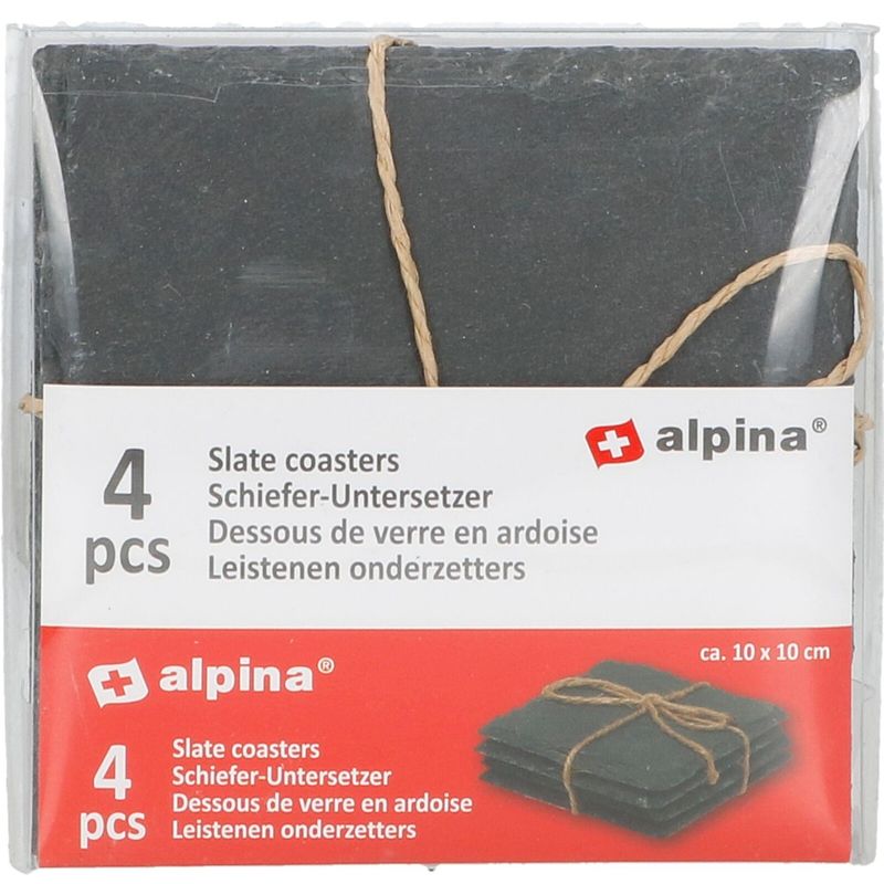 4pk Glassbrikker i Skifer fra Alpina