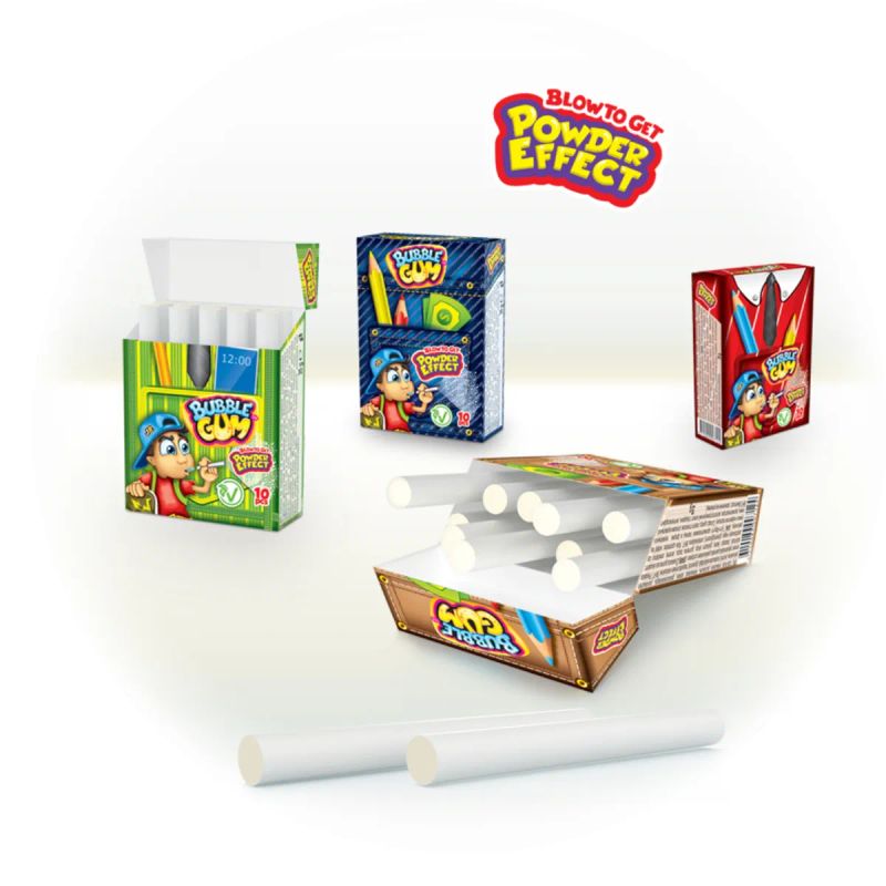 Johny Bee Powder Bubble Gum Sticks 10 - pk