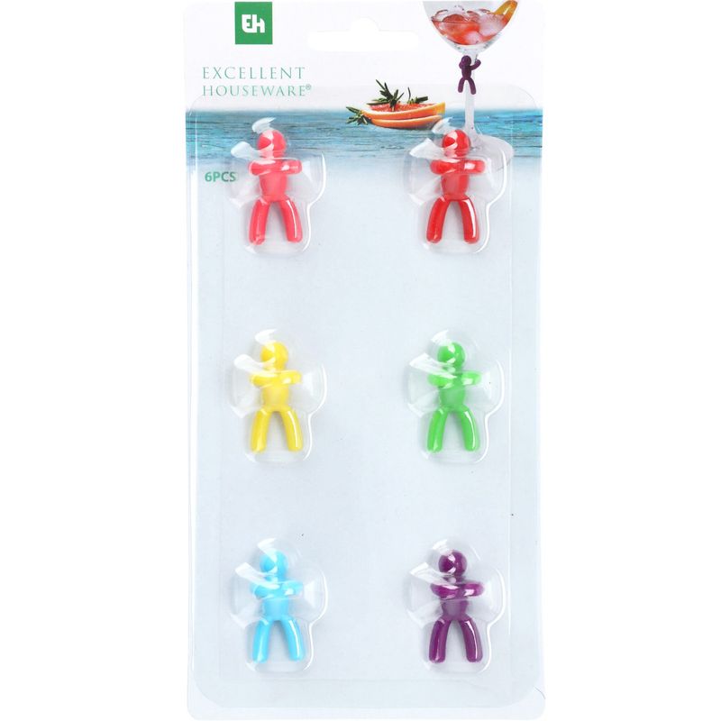Glassmarkører 6 - 10pk | 3 ass | Excellent Houseware