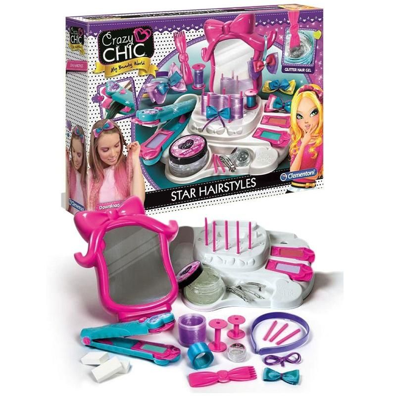 Clementoni Crazy Chic Star Hairstyles - Hair chalk and glitter