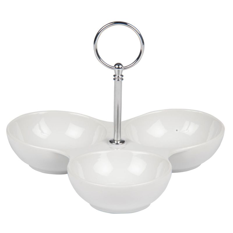 Serveringsskål Keramikk 3 rom | Excellent Houseware