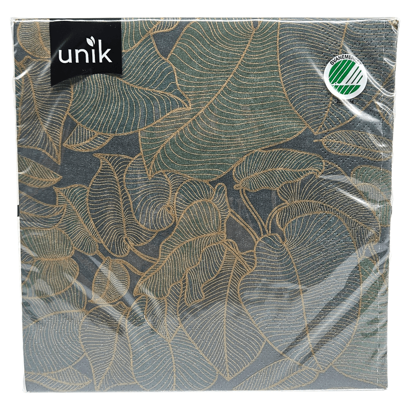 Napkins Green Leaves 20pk 3-ply | 33x33cm | Unique