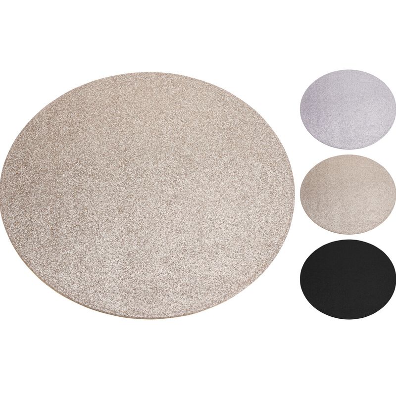 Runde Dekkebrikker med Glitterfinish | 33 cm