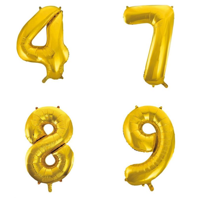Tinka Foil Tall Balloons 81cm Gold