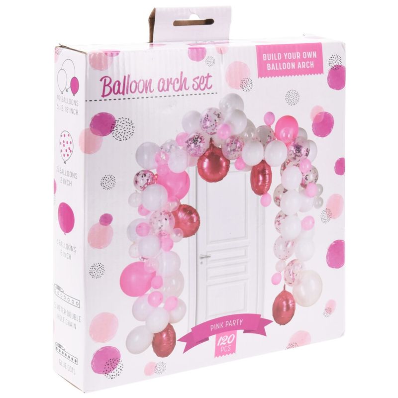 Balloon arch Pink 122 pieces 5m